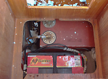 Tank after removing the fridge