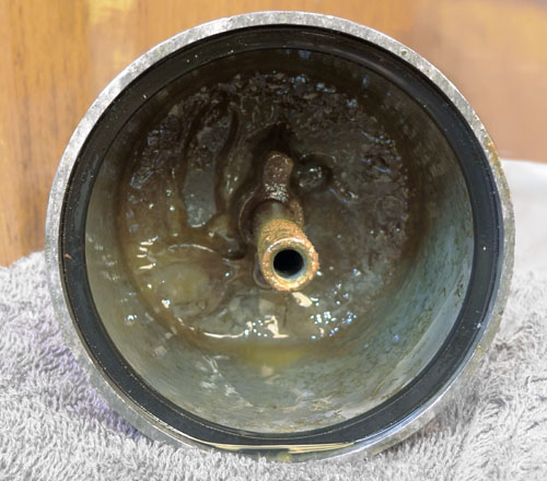Biosludge in water separator