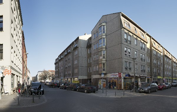 Plattenbau in der Auguststraße