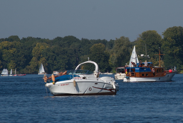 3. 10. 2015. Boote auf dem Tegeler See. Berlin